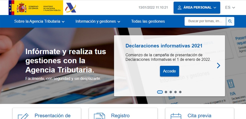 inscribirse en las oposiciones de hacienda paso1