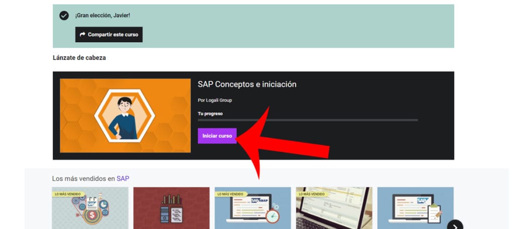curso de SAP gratis, inicio del curso